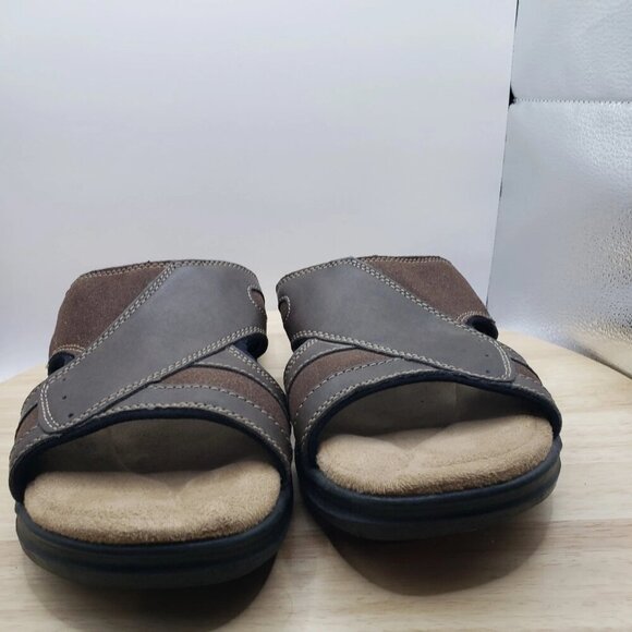 Dockers Men's Memory Foam Fusion Footbed Brown Sandals Slides Size 7 M - Picture 3 of 9